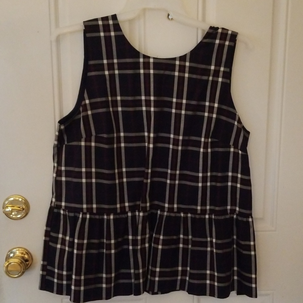 Halogen plaid peplum top